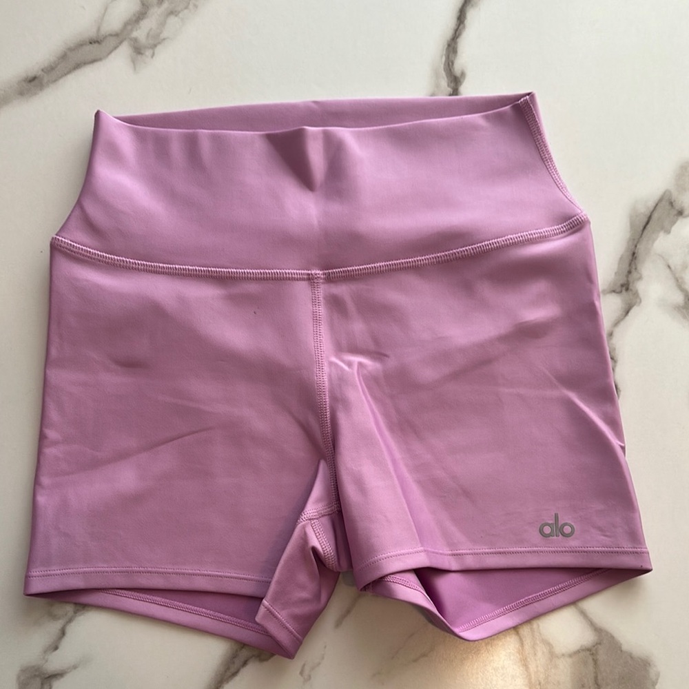 ALO Yoga Pink Athletic Compression Shorts
